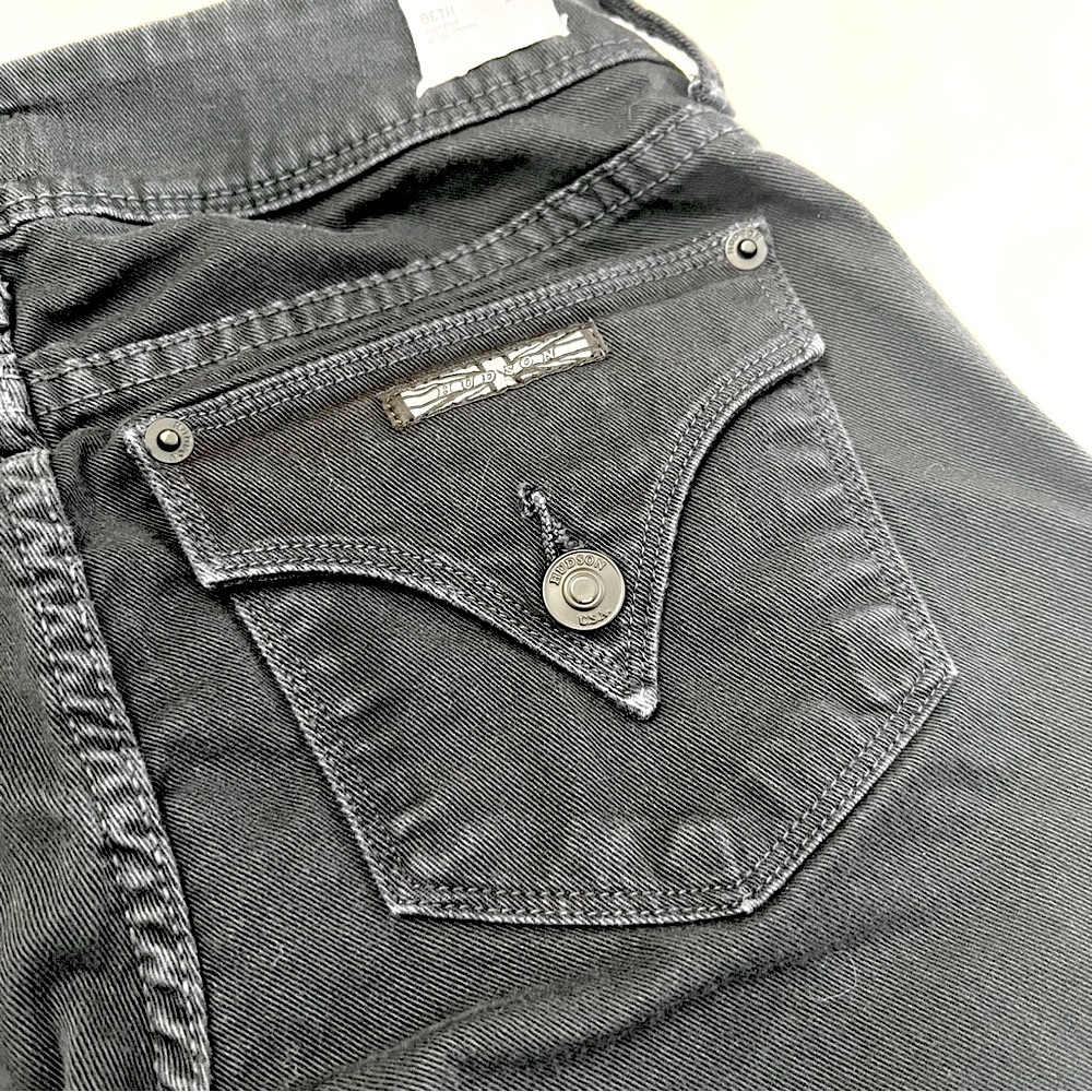 Hudson Beth Dark Blue Wash Baby Bootcut Flared Jean Jeans 26 S - Picture 7 of 13